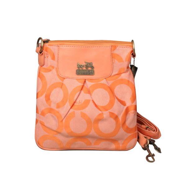 Coach Logo C Monogram Small Orange Crossbody Bags EQL | Women